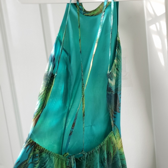 ♡SOLD♡ Luxxel Green Tropical Print Maxi Size S - Picture 12 of 16